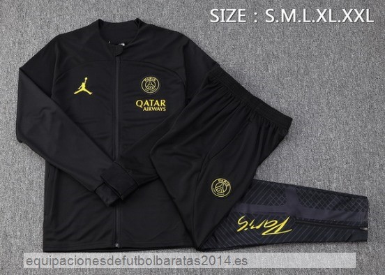 Nuevo Conjunto Completo Ropa Deportiva Con Cremallera Larga Niños Paris Saint Germain 23/24 Negro Baratas